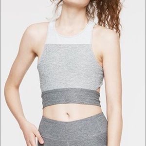 Outdoor Voices Tri-Tone Slashback Crop Top